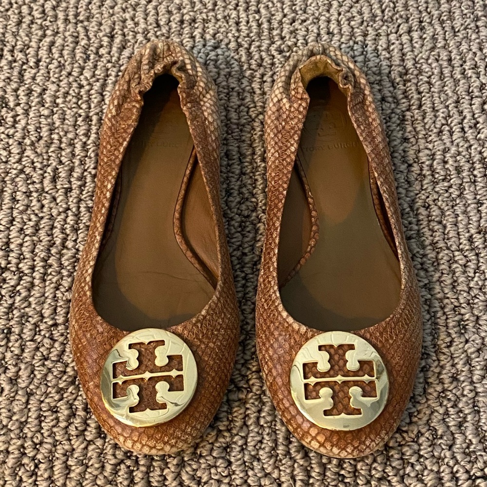 Tory Burch Snakeskin Flats